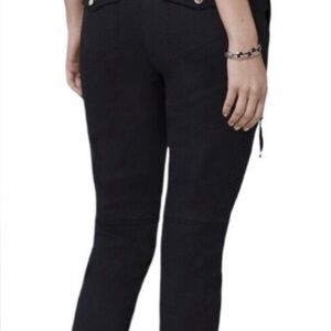 WHBM Slim Utility Crop Cargo Pants Classic Rise Black Size 4